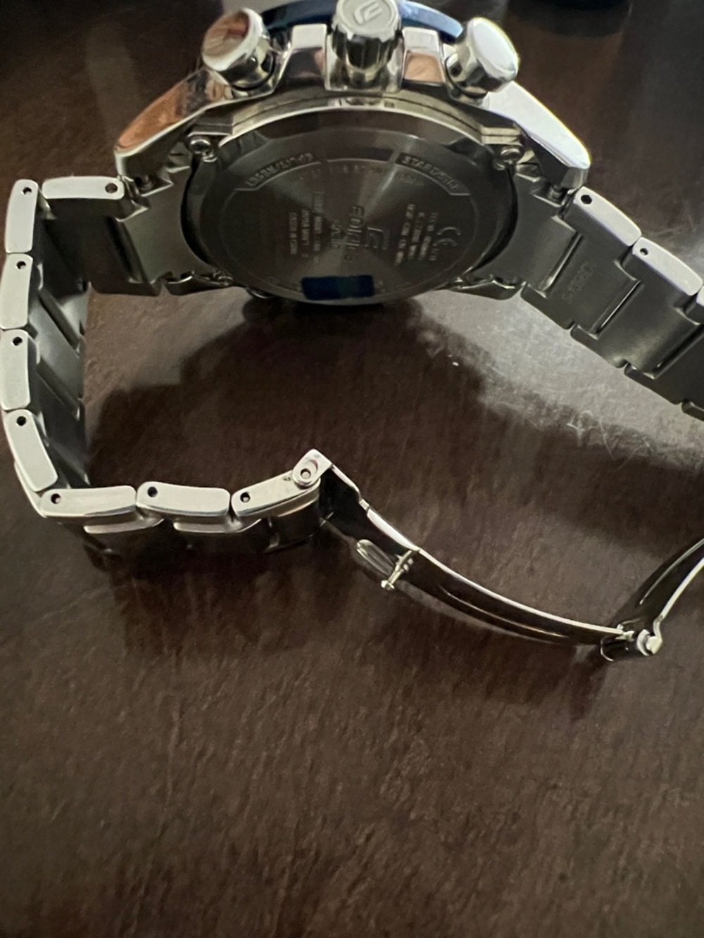 MEN’S Casio Edifice Blue and Silver Chronograph Bracelet Watch - Picture 4 of 5